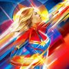 Captain Marvel paint by number