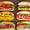 Hot Dogs Sandwiches paint by numbers