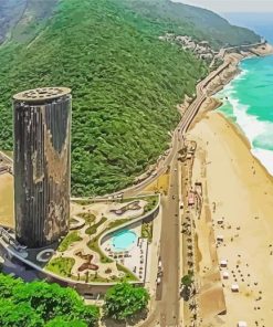 Hotel Nacional Rio By Oscar Niemeyer paint by number