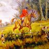 Hunting Scene With Foxhounds paint by number