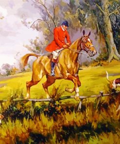 Hunting Scene With Foxhounds paint by number