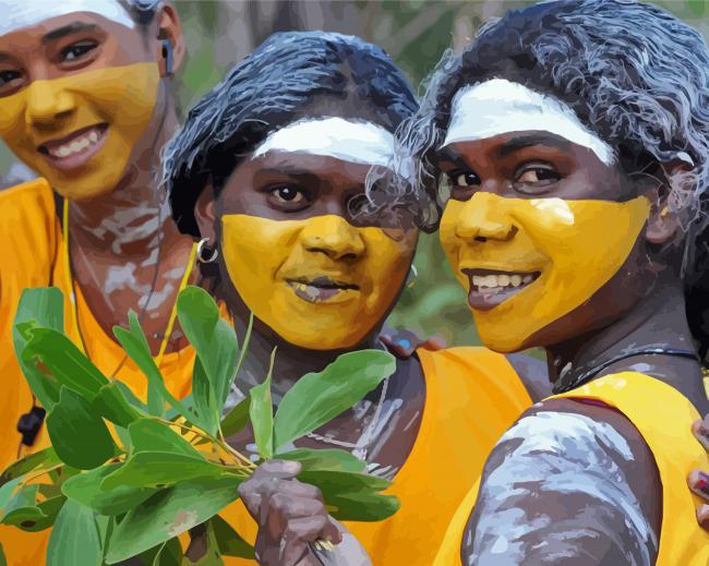 Indigenous Australian Kids paint by number