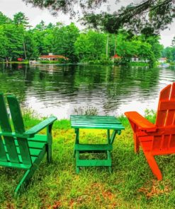 Lakeside Chairs paint by number