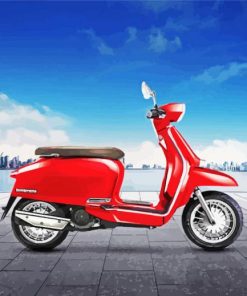 Lambretta Scooter paint by numbers