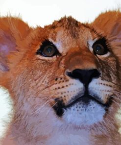 Lion Cub Head paint by number