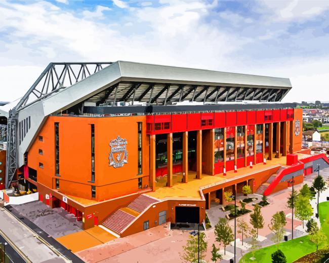 Liverpool Anfield Stadium paint by number