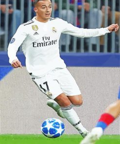 Lucas Vazquez Soccer Player paint by number