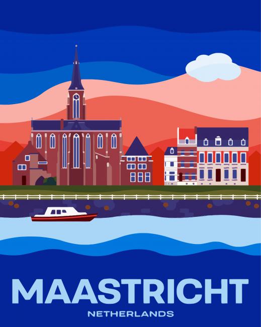 Maastricht Netherland Poster paint by number