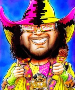 Macho Man Wrestler paint by number