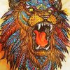 Mandala Lion Art paint by number