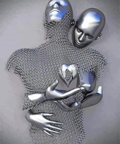 Metal Abstract Couple Love paint by number