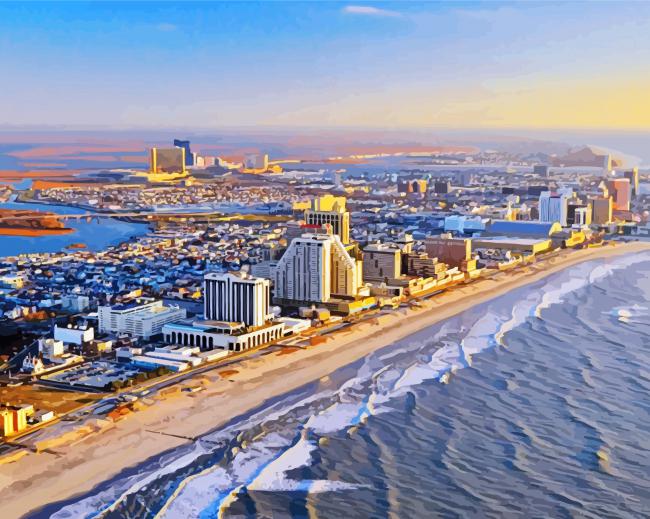 New Jersey Atlantic City paint by number