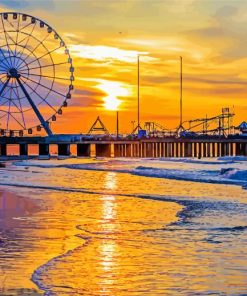 New Jersey Atlantic City Steel Pier Ferris Wheel paint by number