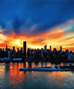 New York Sunset paint by number