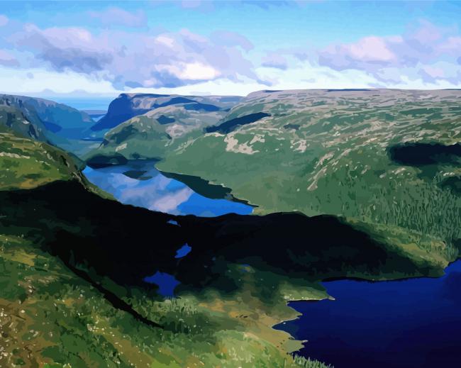 Newfoundland Landscape paint by number