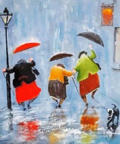 Old Ladies In The Rain paint by number