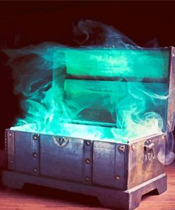 Pandoras Box And Green Smoke paint by number