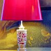 Pink Vintage Asian Lamp paint by number