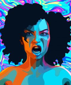 Pop Art Woman Screaming paint by numbers