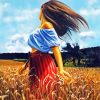 Prairie Woman In The Wind Art paint by numbers