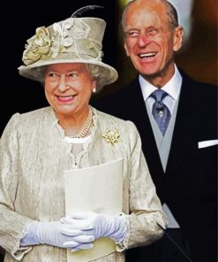 Prince Philip And The Queen paint by number
