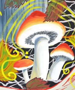 Psychadelic Mushrooms paint by number