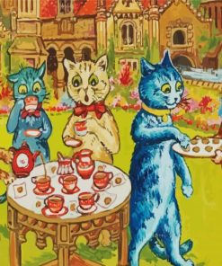 Psychedelic Cats By Louis Wain paint by numbers