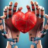 Robotic Hands Holding Heart paint by number