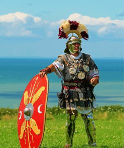 Roman Warrior With Shieldpaint by numbers