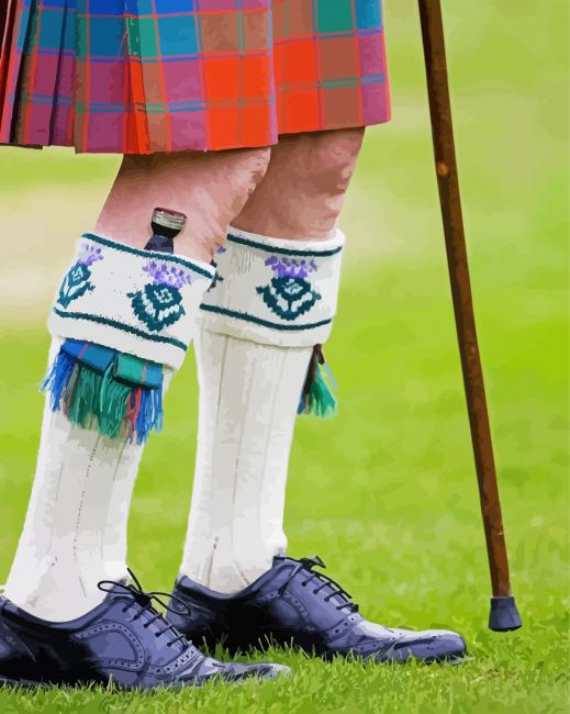 Scotland Traditional Kilt paint by number