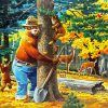 Smokey Bear Forest paint by number