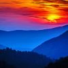 Smokey Mountains At Sunset paint by numbers