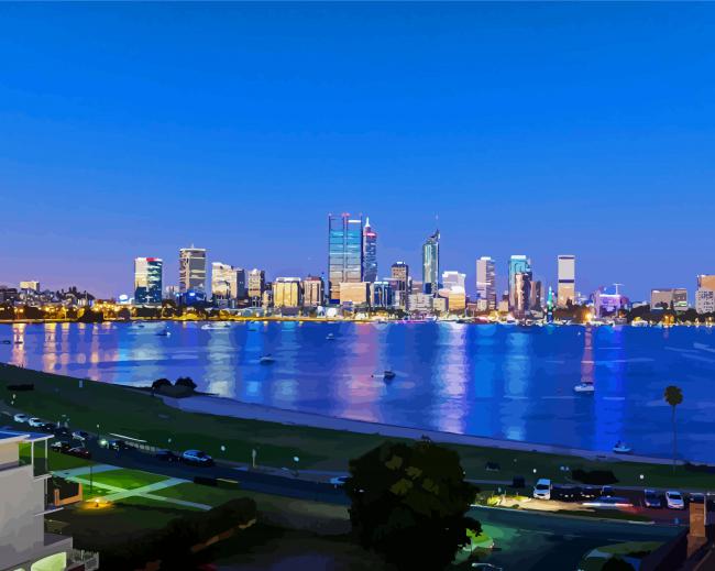 South Perth City paint by number