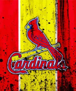 Splatter St Louis Cardinals paint by number