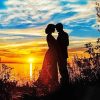 Sunset Romance Couple paint by number