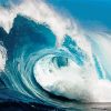 Teal Sea Waves paint by numbers