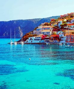 The Ionian Island Lefkada paint by number