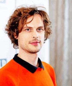 The Actor Matthew Gray Gubler paint by number