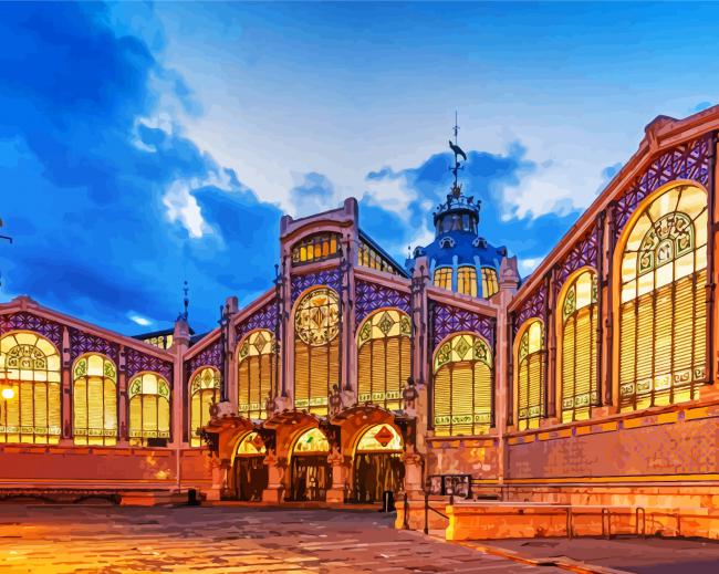 The Central Market Of Valencia paint by numbers