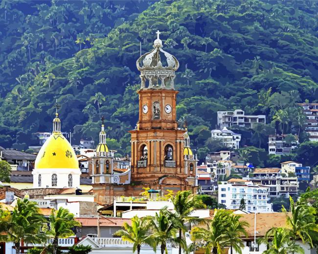 The Church Of Our Lady Puerto Vallarta paint by number