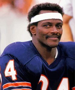 The Footballer Walter Payton paint by number