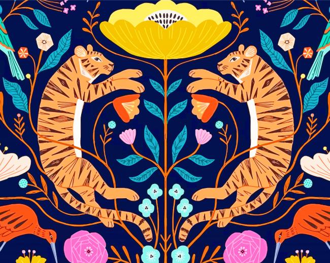 Tiger Mandala Animal paint by number