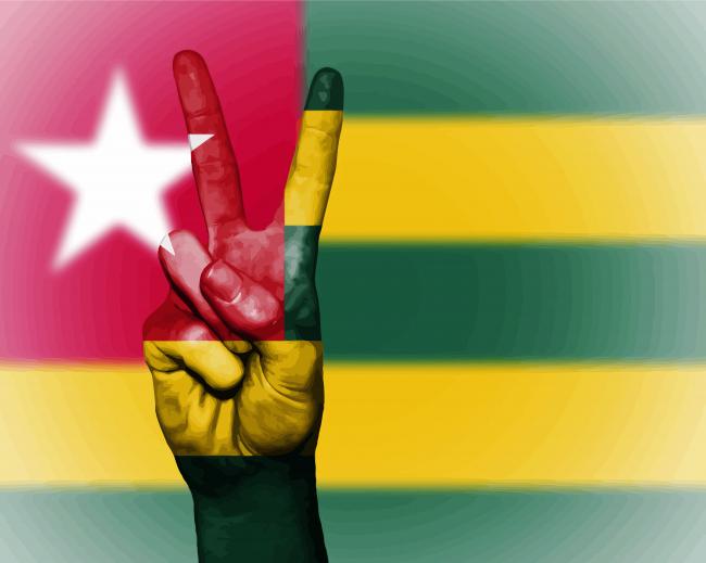 Togo Flag And Peace paint by number