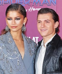 Tom Holland And Zendaya Couple paint by number