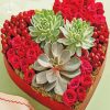 Valentine Floral Heart paint by number