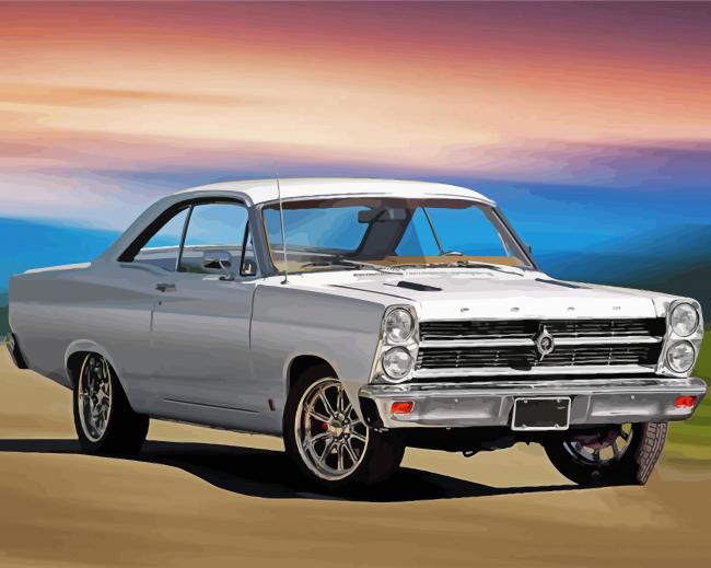 Vintage 1966 Ford Fairlane paint by numbers