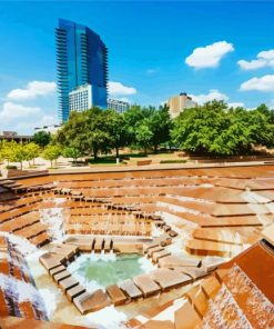 Water Garden In Fort Worth paint by numbers