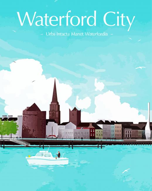 Waterford Travel Poster paint by number