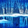 Winter Reflections Landscape paint by number