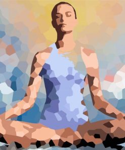Woman Abstract Yoga Meditation paint by number